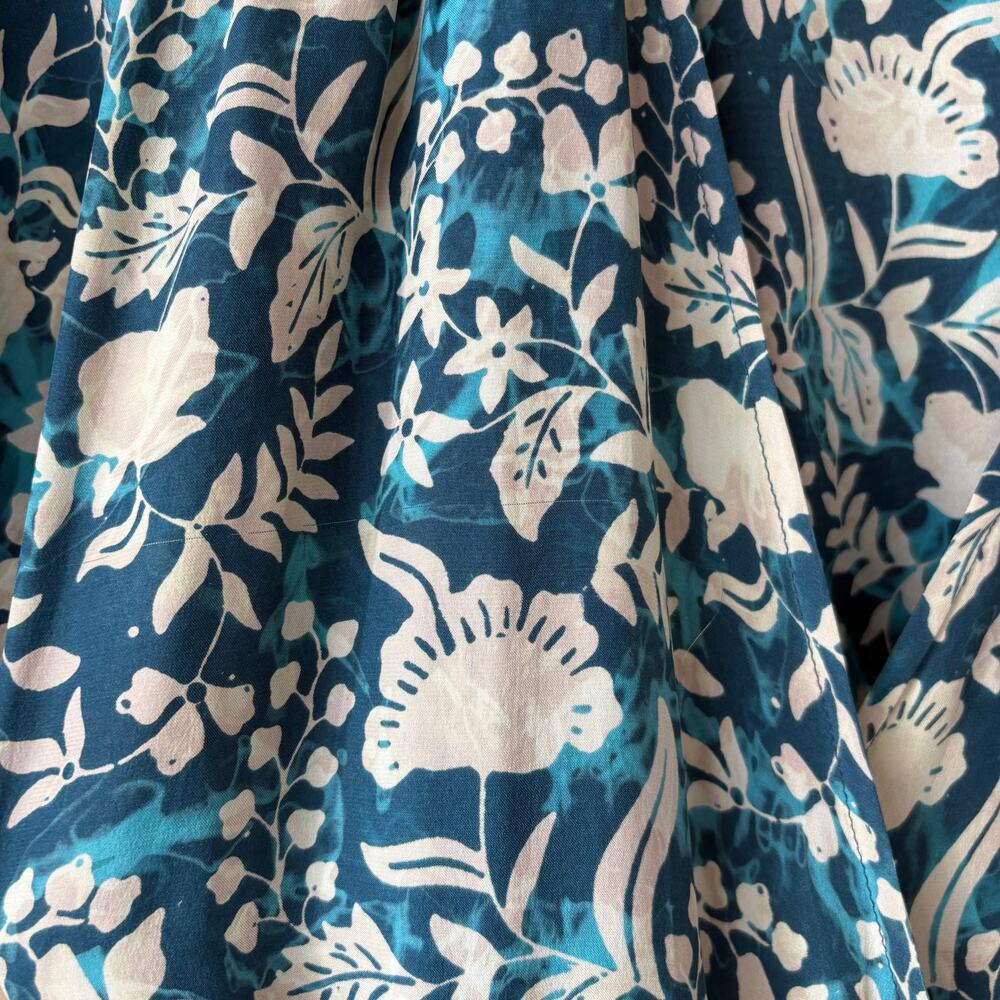 Natalie Martin Dress Silk Floral Wrap Long‎ Sleeve Kate Blue Maxi Dress S - Picture 7 of 11